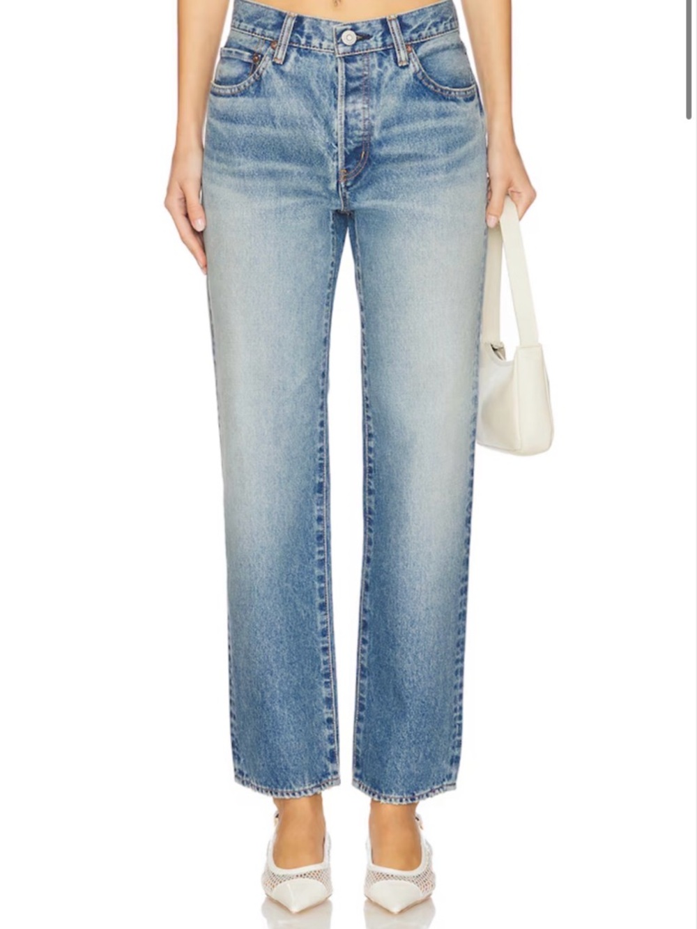 MOUSSY Light Blue Straight-Leg Jeans